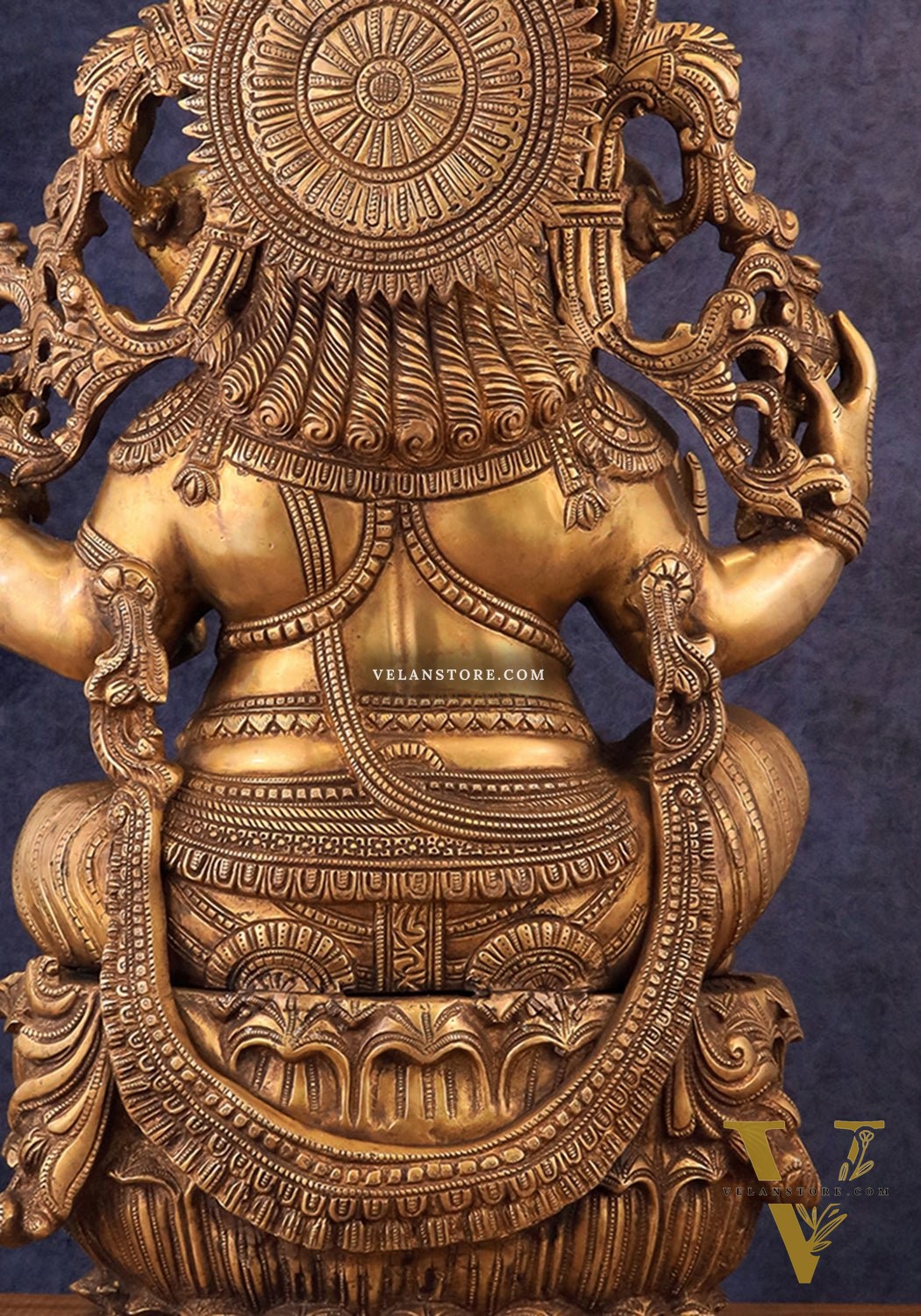 Large Ganesha Brass Statue - 26 Inch