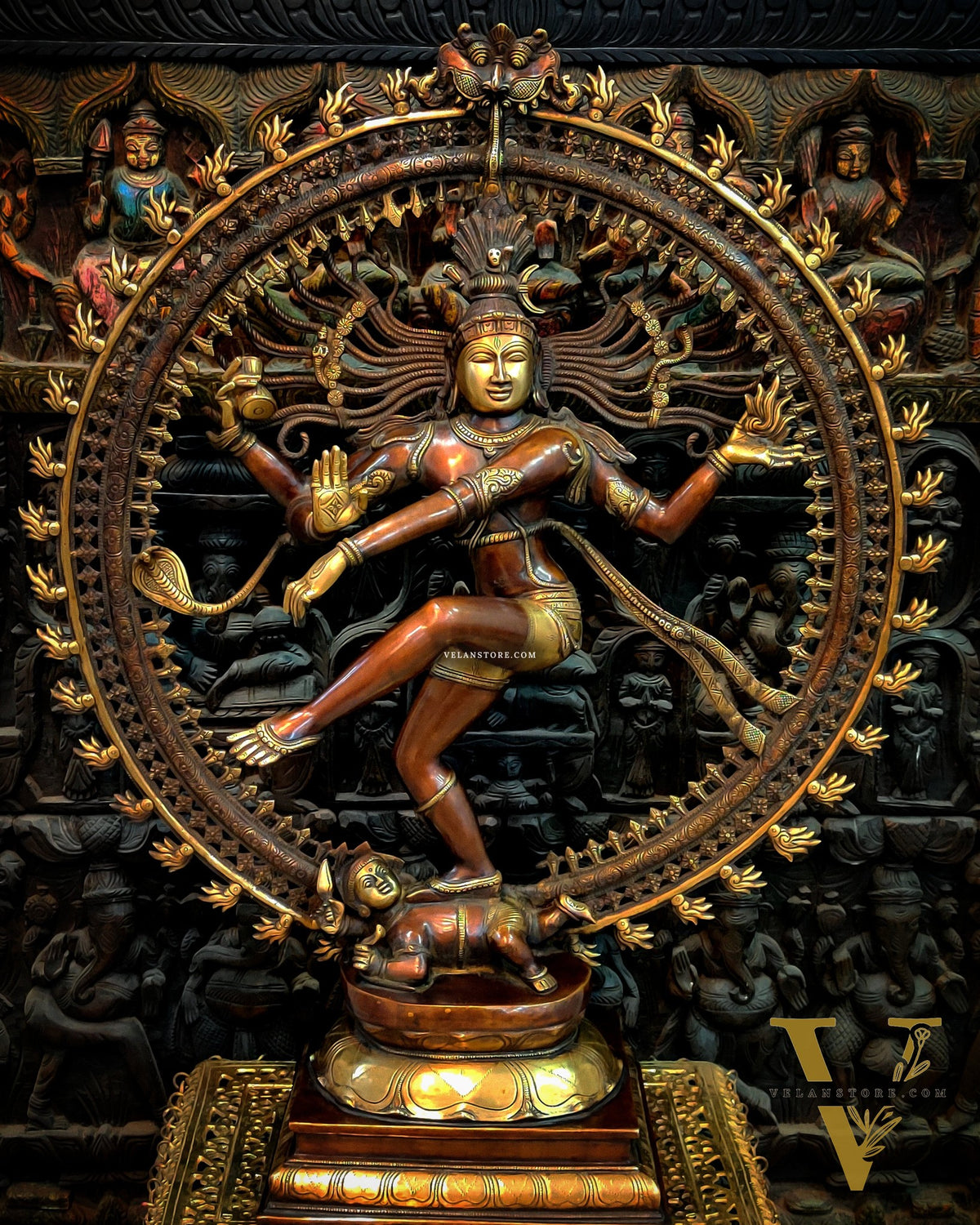 Large Handcrafted Superfine Brass Nataraja Statue - 36" Height