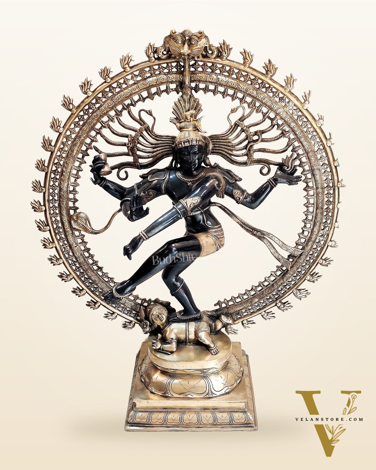 Large Handcrafted Superfine Brass Nataraja Statue - 36" Height