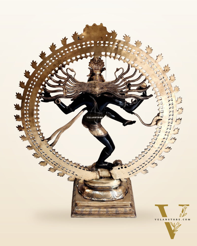 Large Handcrafted Superfine Brass Nataraja Statue - 36" Height