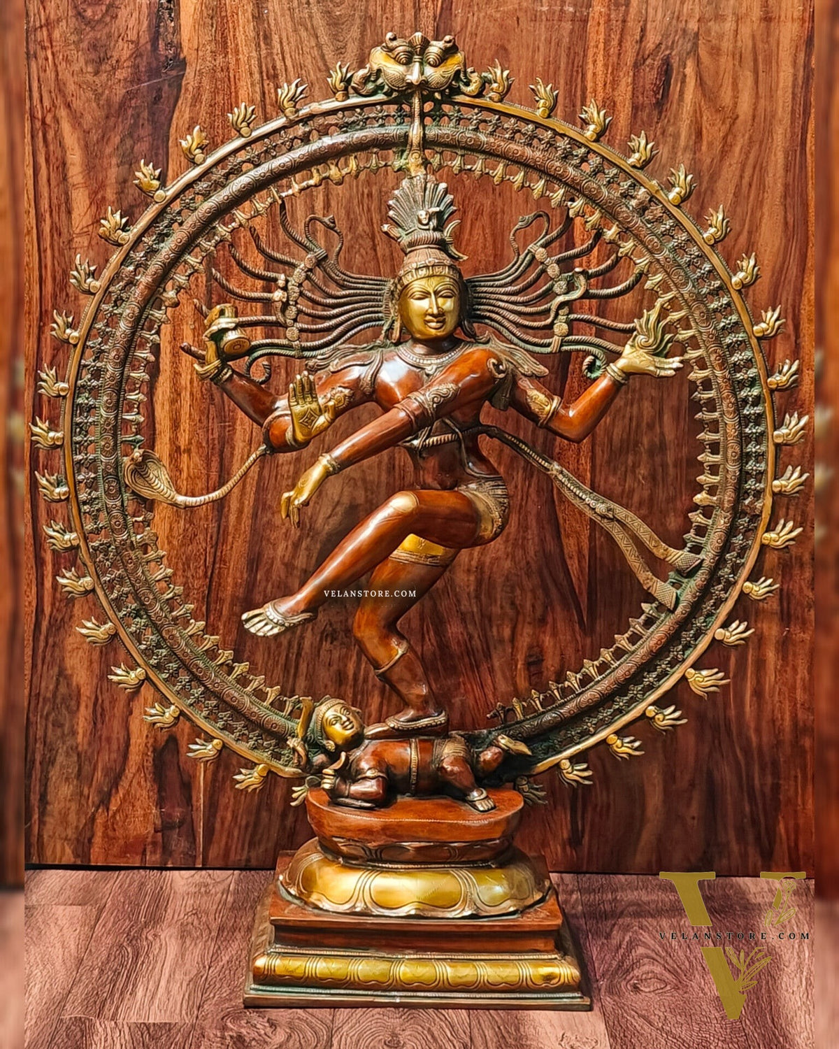 Large Handcrafted Superfine Brass Nataraja Statue - 36" Height