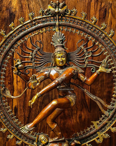 Large Handcrafted Superfine Brass Nataraja Statue - 36" Height