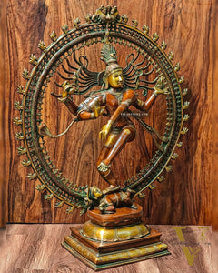 Large Handcrafted Superfine Brass Nataraja Statue - 36" Height