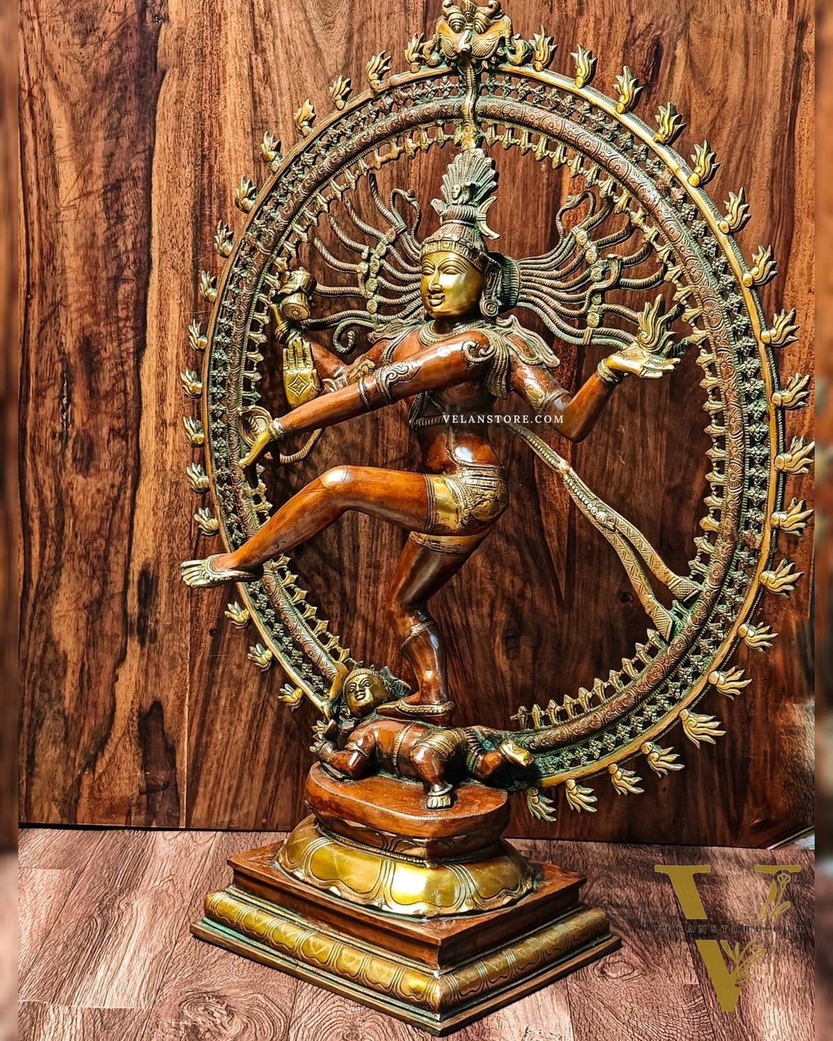 Large Handcrafted Superfine Brass Nataraja Statue - 36" Height