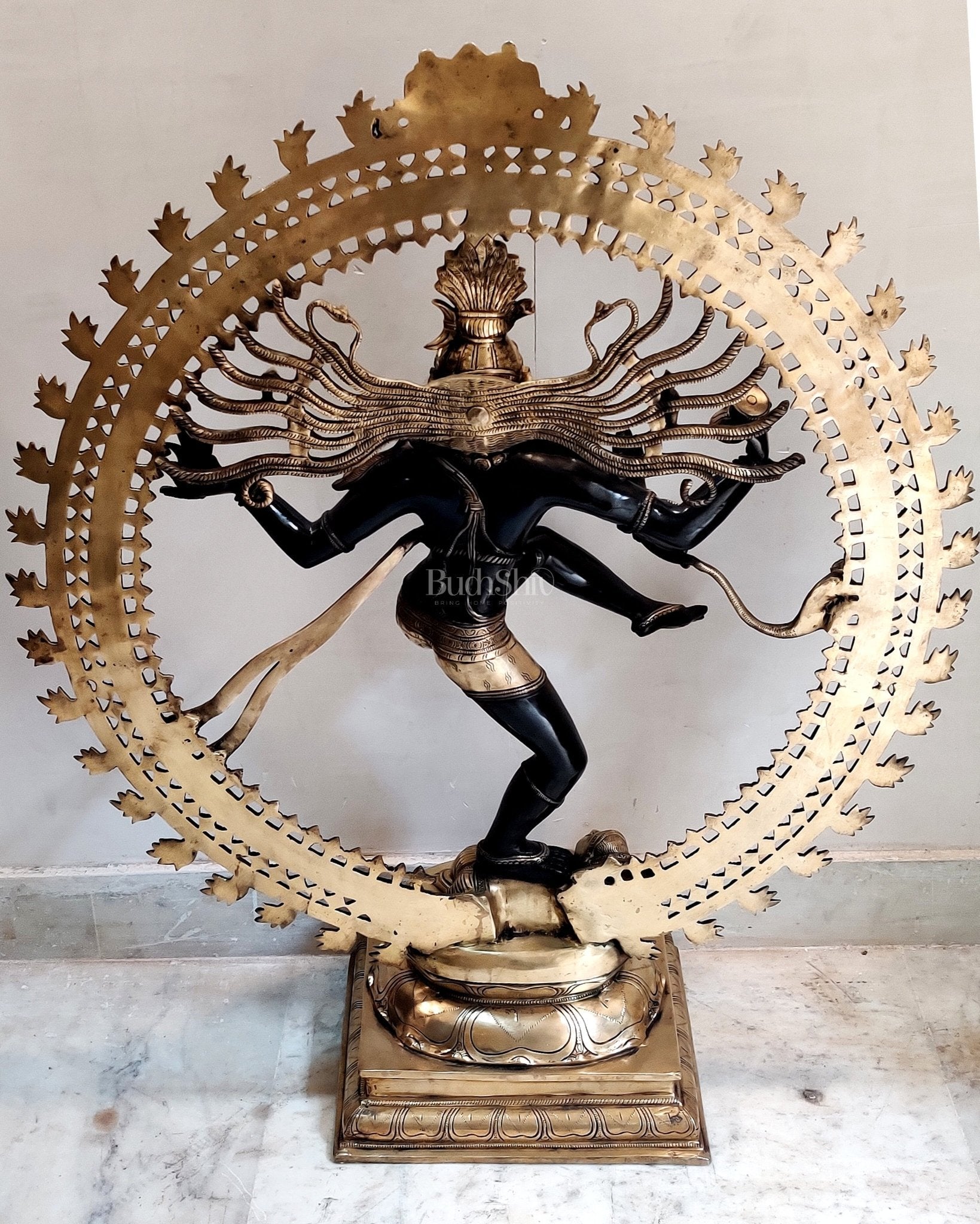 Large Handcrafted Superfine Brass Nataraja Statue - 36" Height