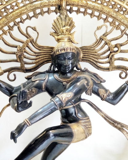 Large Handcrafted Superfine Brass Nataraja Statue - 36" Height