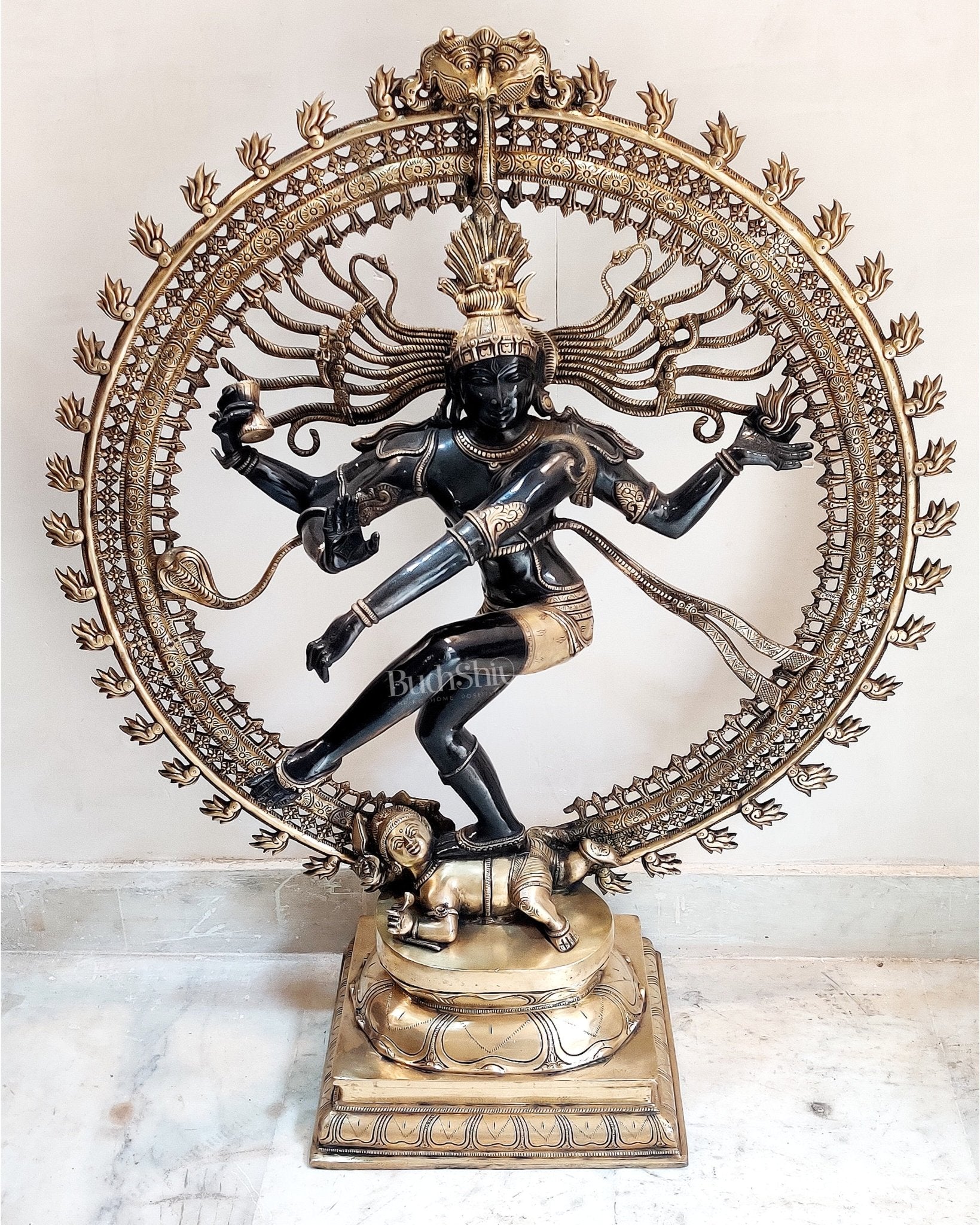 Large Handcrafted Superfine Brass Nataraja Statue - 36" Height
