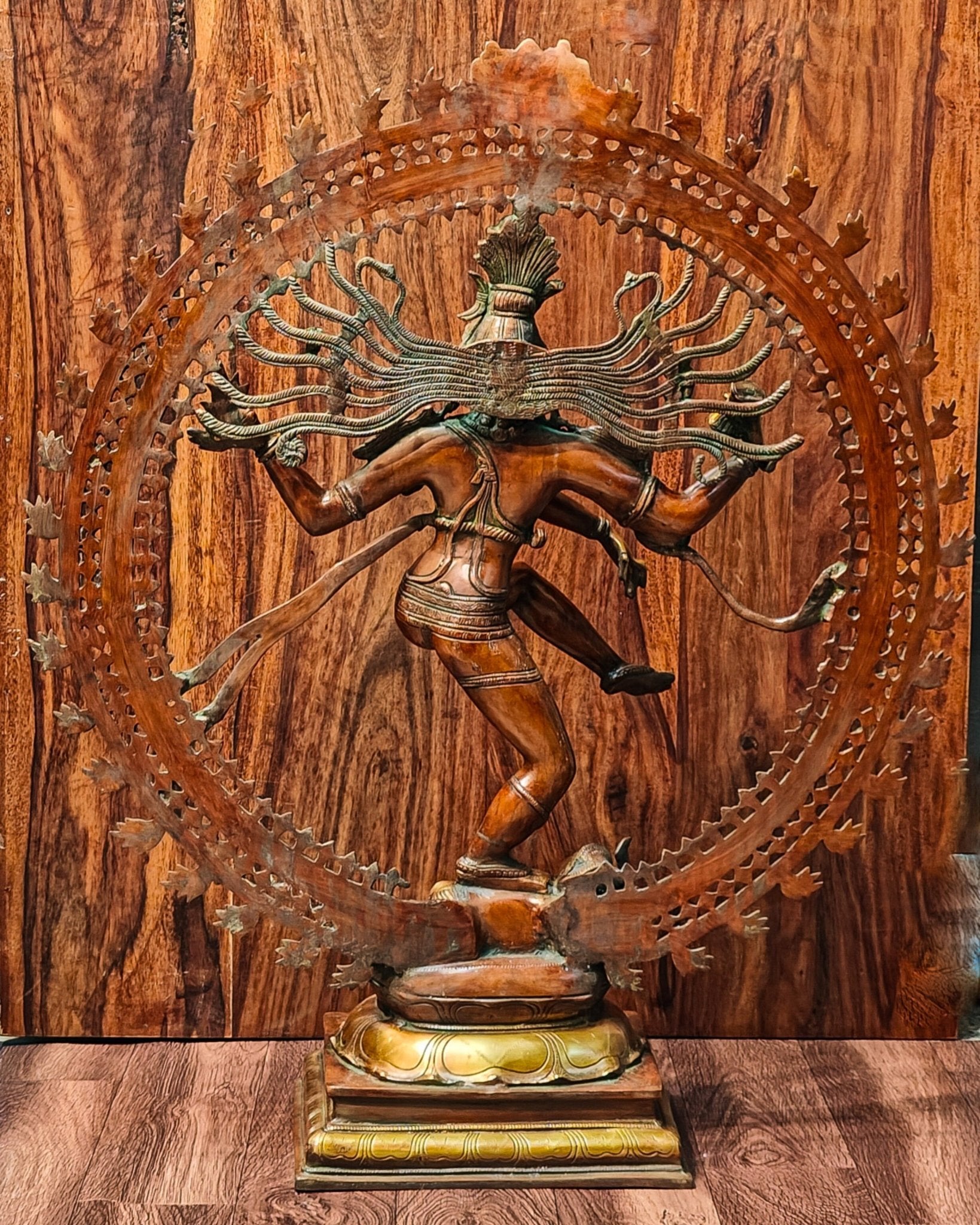 Large Handcrafted Superfine Brass Nataraja Statue - 36" Height