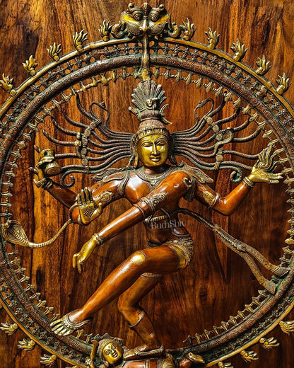 Large Handcrafted Superfine Brass Nataraja Statue - 36" Height