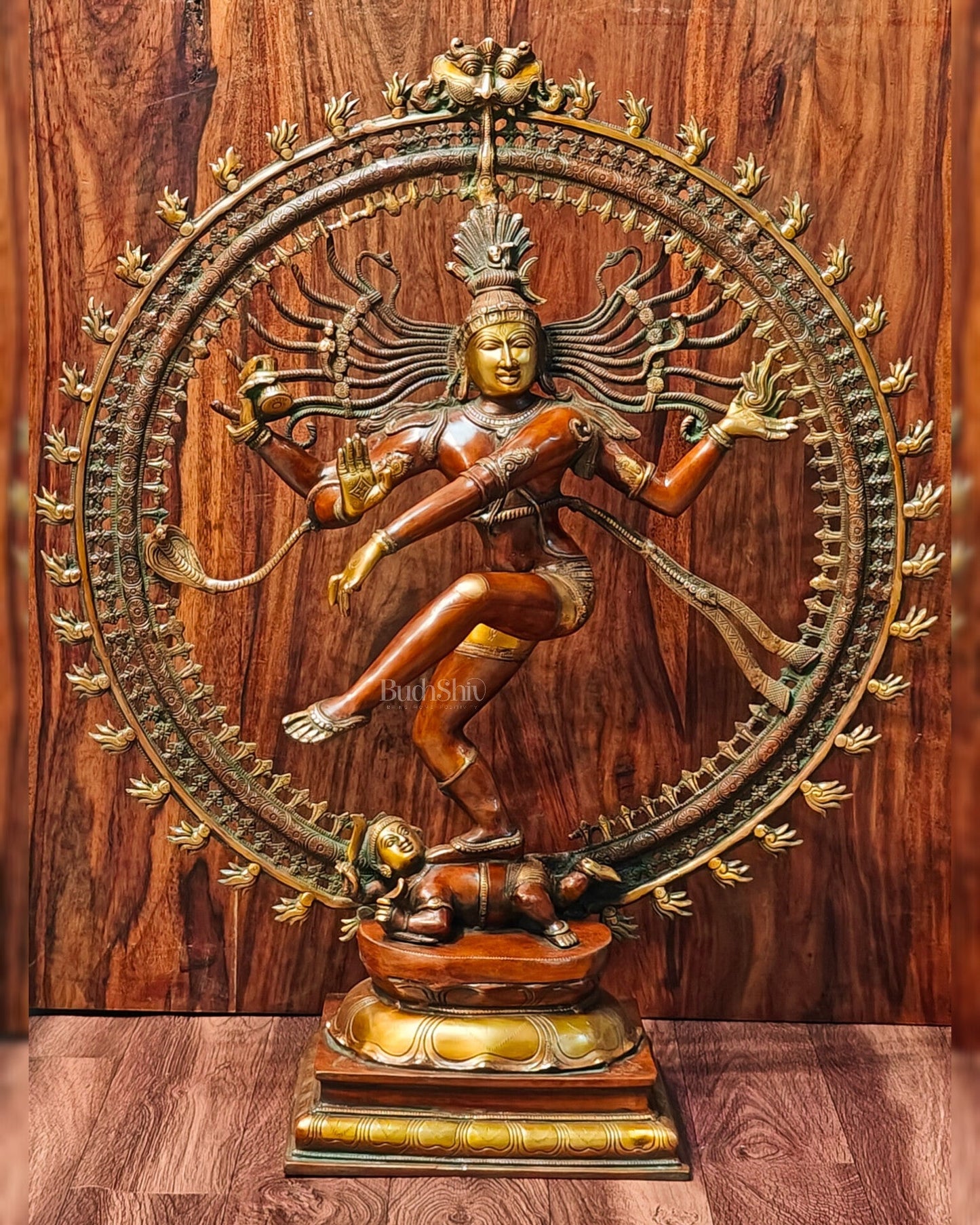Large Handcrafted Superfine Brass Nataraja Statue - 36" Height