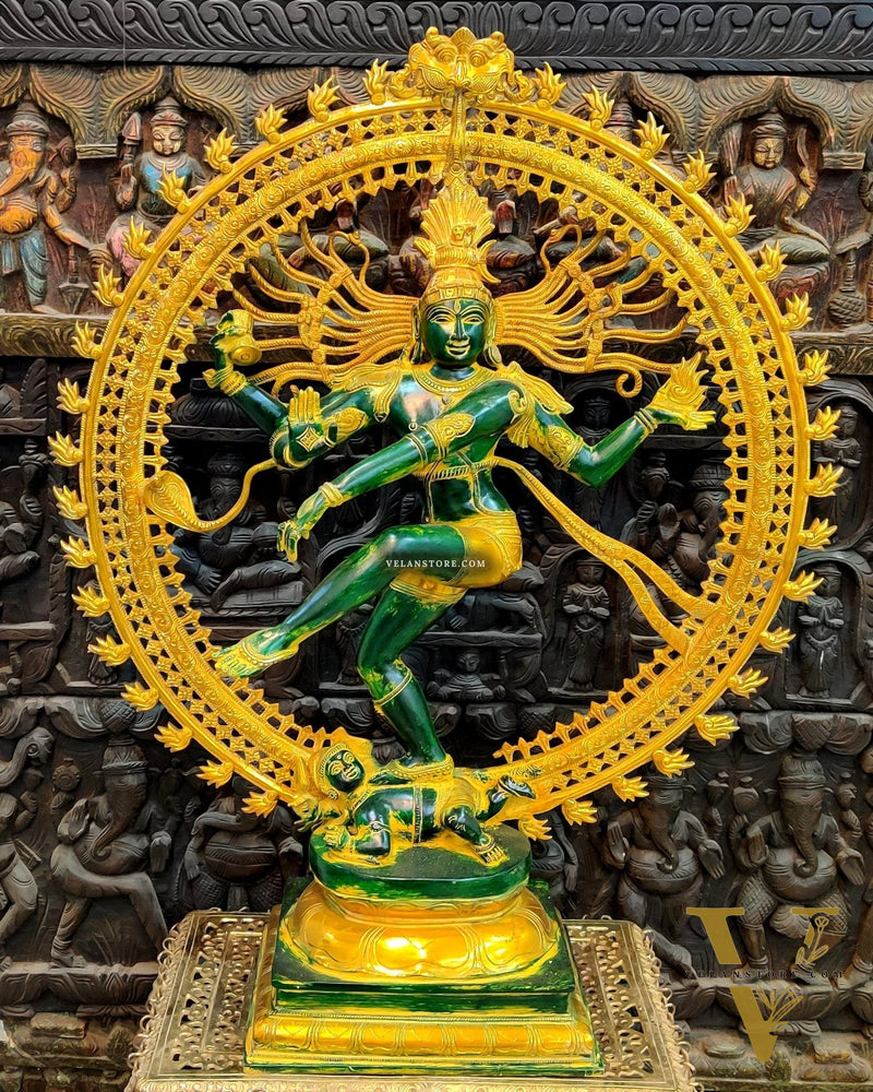 Large Handcrafted Superfine Brass Nataraja Statue - 36"