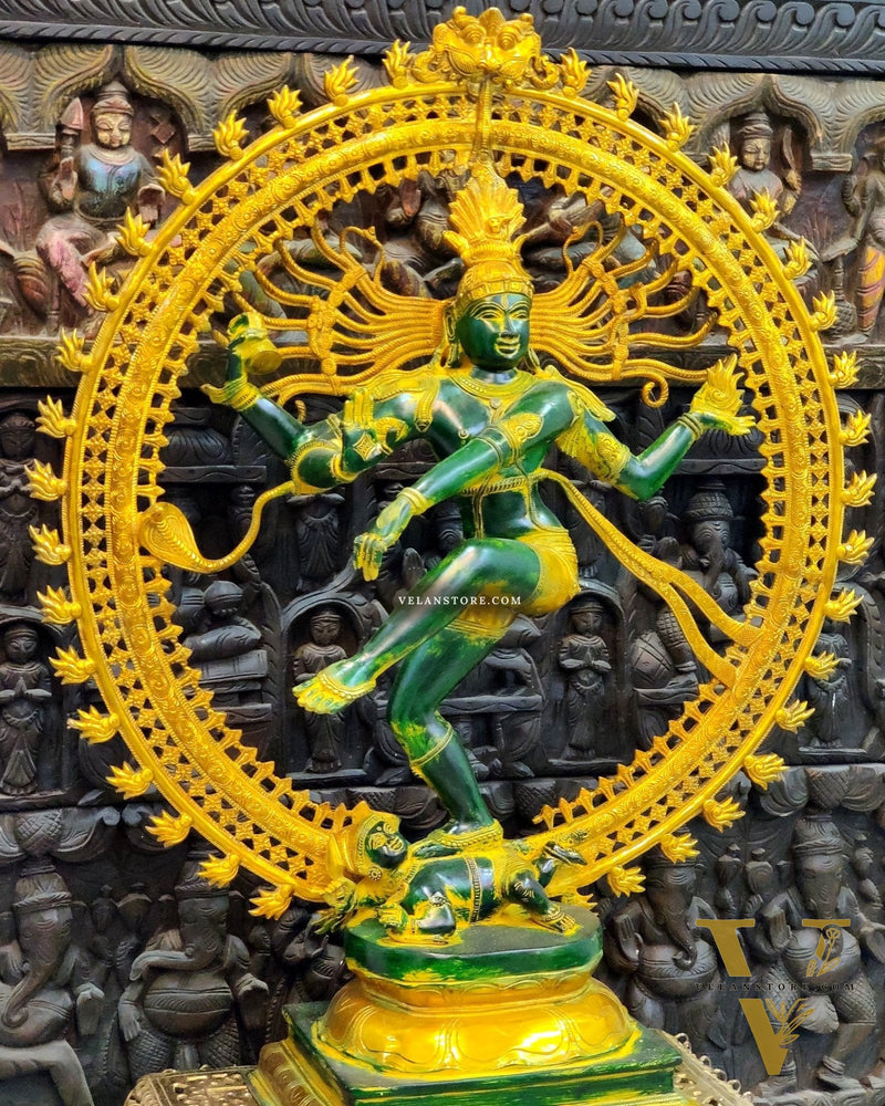 Large Handcrafted Superfine Brass Nataraja Statue - 36"