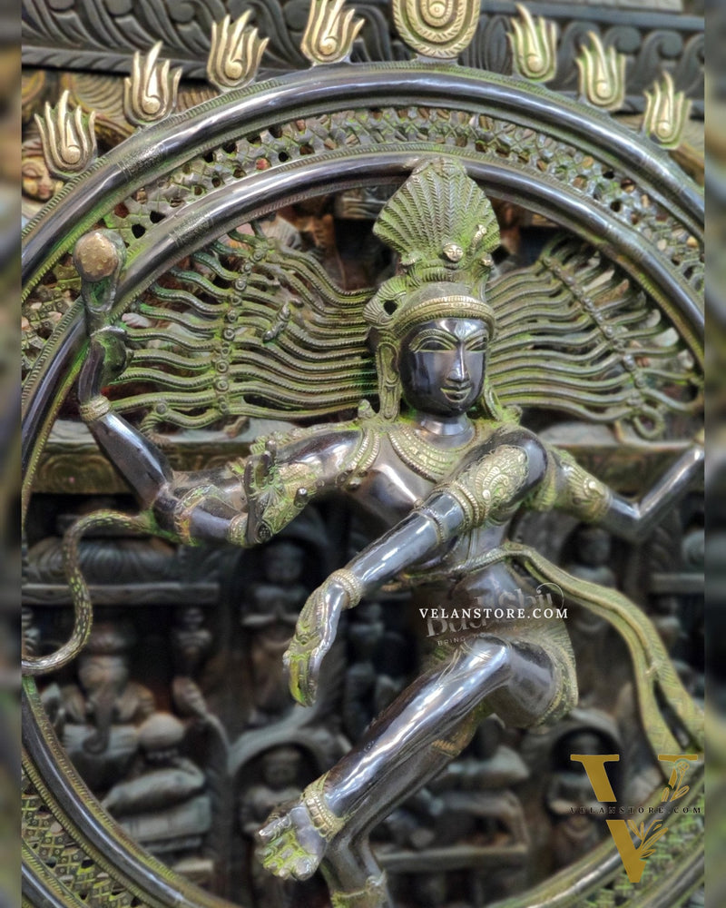 Large Handcrafted Superfine Brass Nataraja Statue - 42" Height