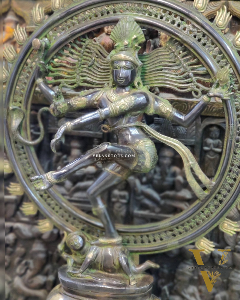 Large Handcrafted Superfine Brass Nataraja Statue - 42" Height