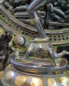 Large Handcrafted Superfine Brass Nataraja Statue - 42" Height