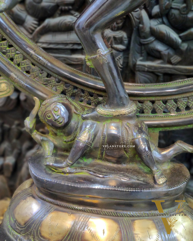 Large Handcrafted Superfine Brass Nataraja Statue - 42" Height