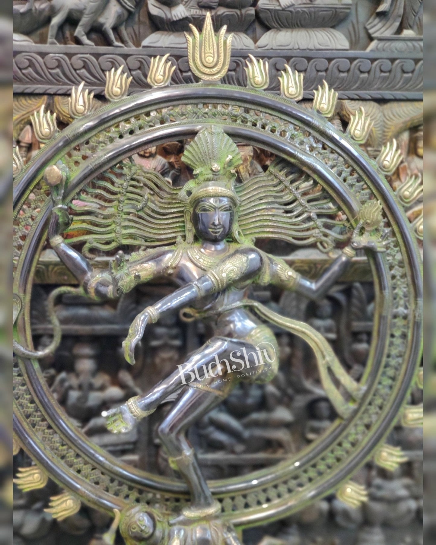 Large Handcrafted Superfine Brass Nataraja Statue - 42" Height