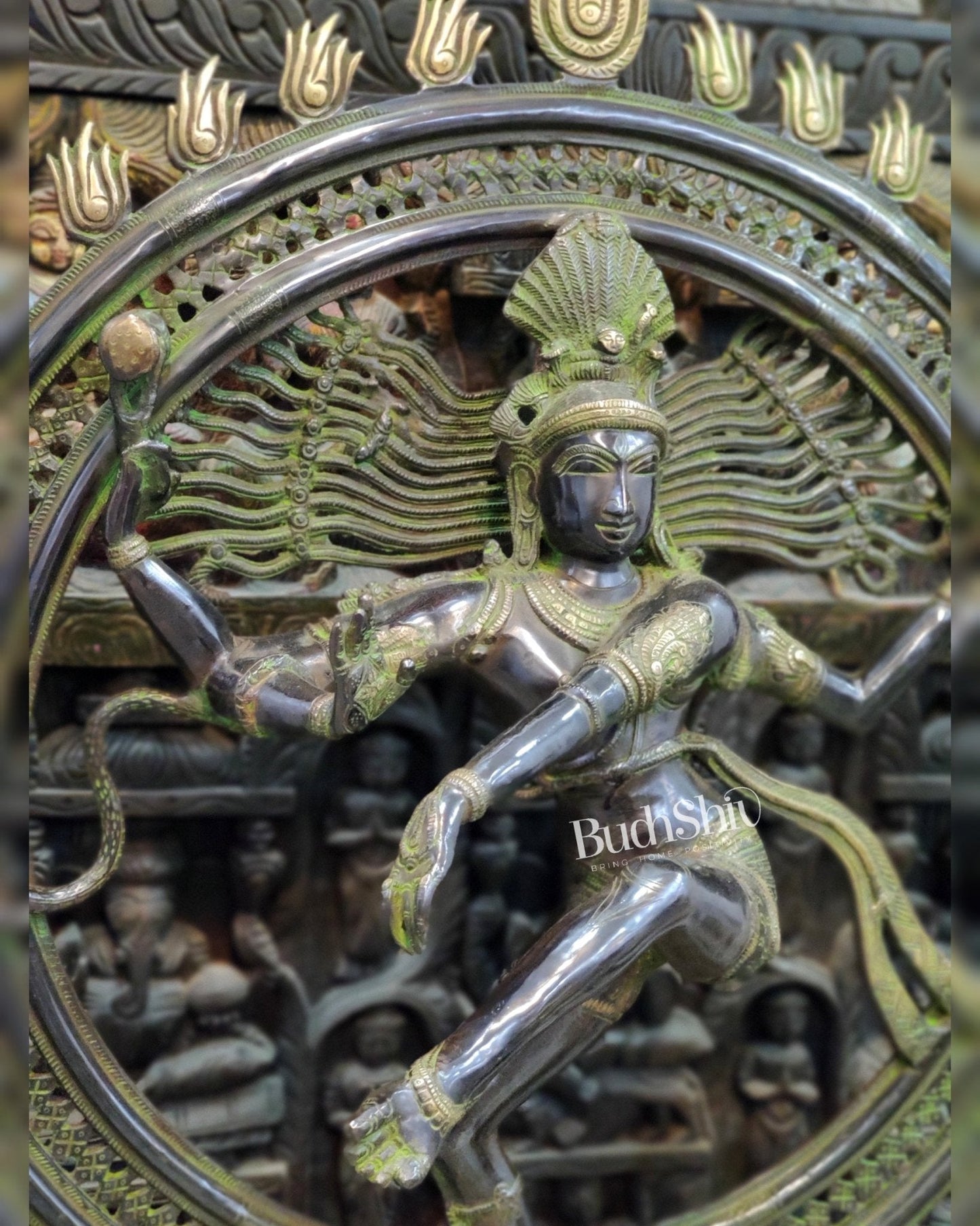 Large Handcrafted Superfine Brass Nataraja Statue - 42" Height