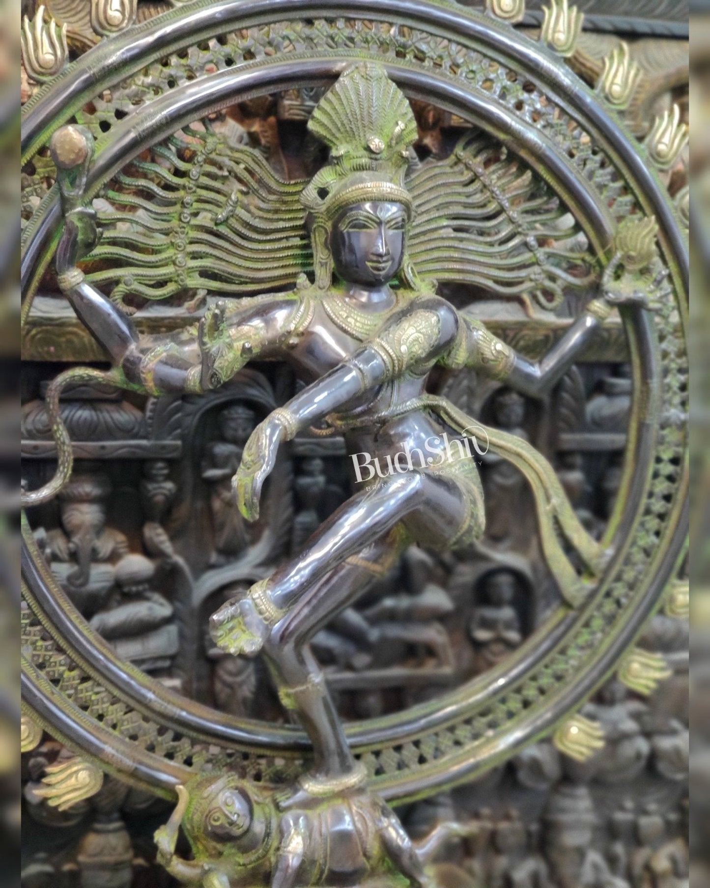 Large Handcrafted Superfine Brass Nataraja Statue - 42" Height