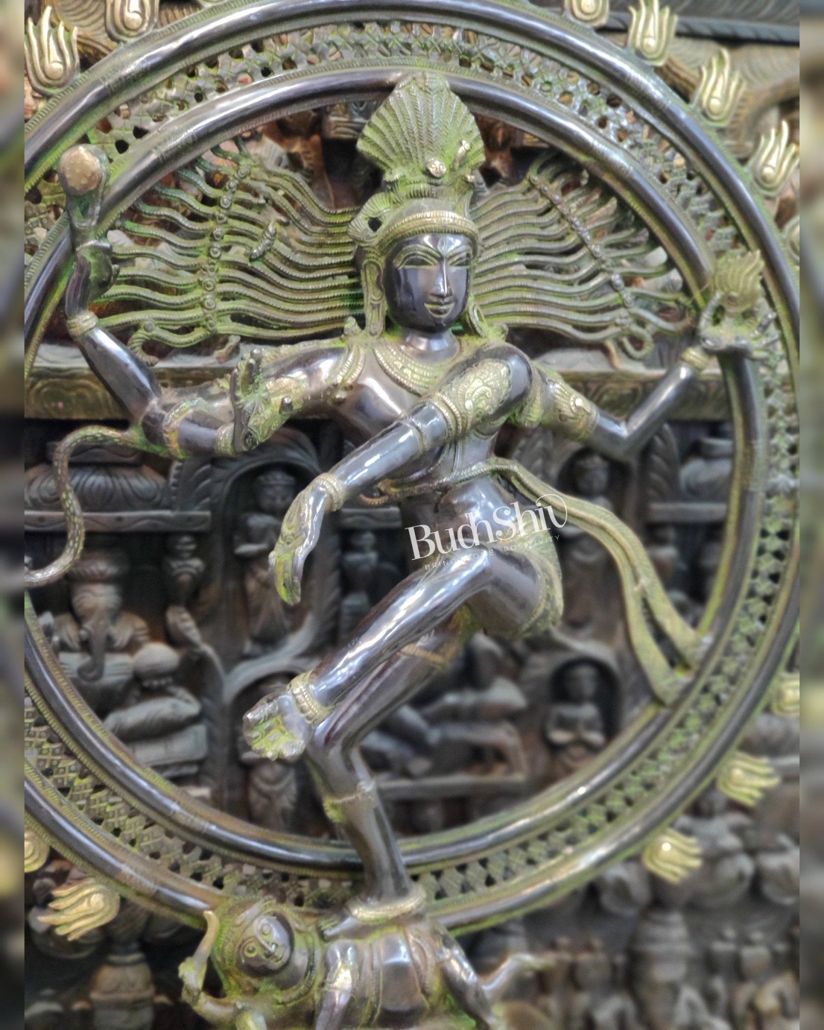 Large Handcrafted Superfine Brass Nataraja Statue - 42" Height