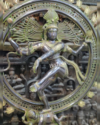 Large Handcrafted Superfine Brass Nataraja Statue - 42" Height
