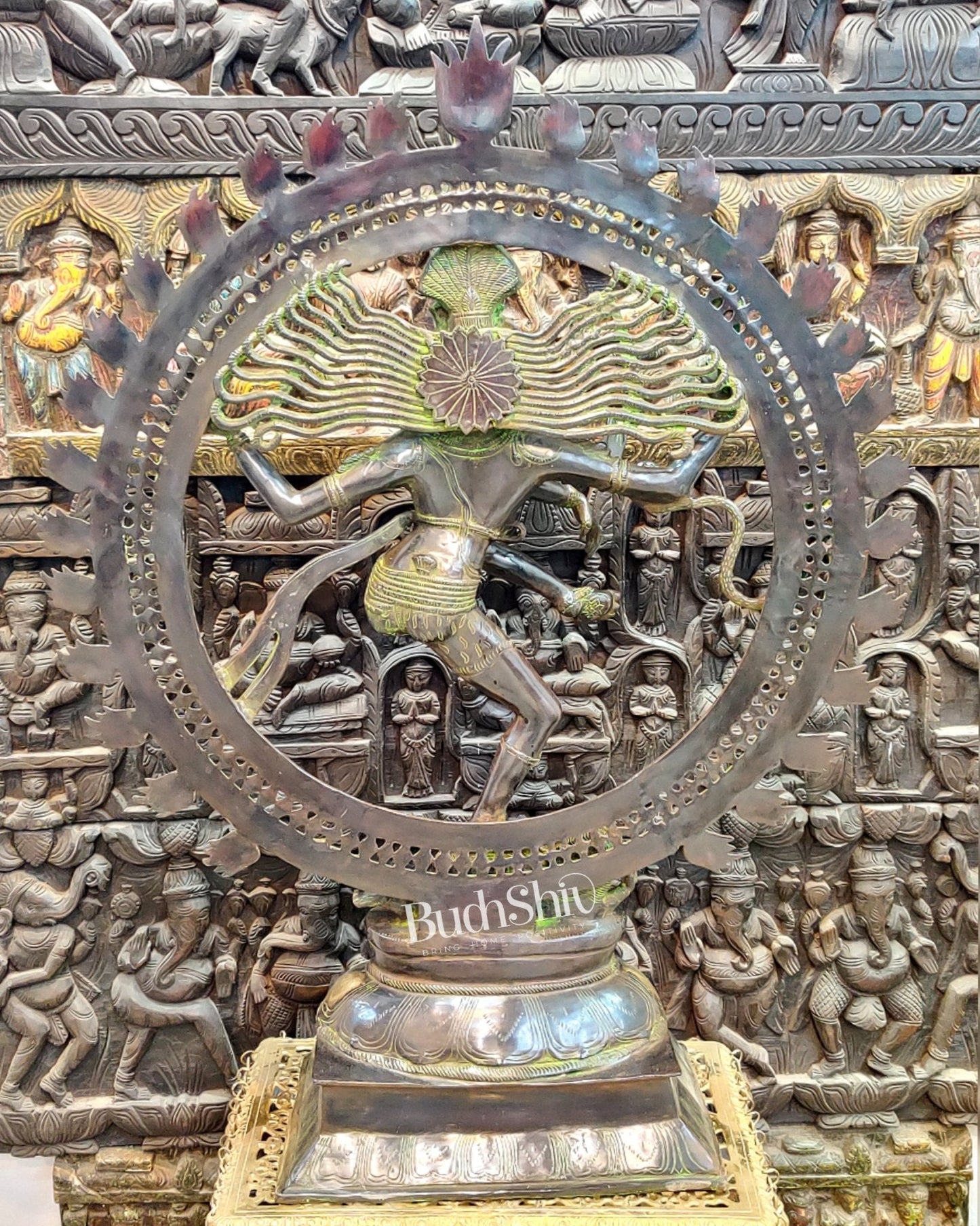 Large Handcrafted Superfine Brass Nataraja Statue - 42" Height