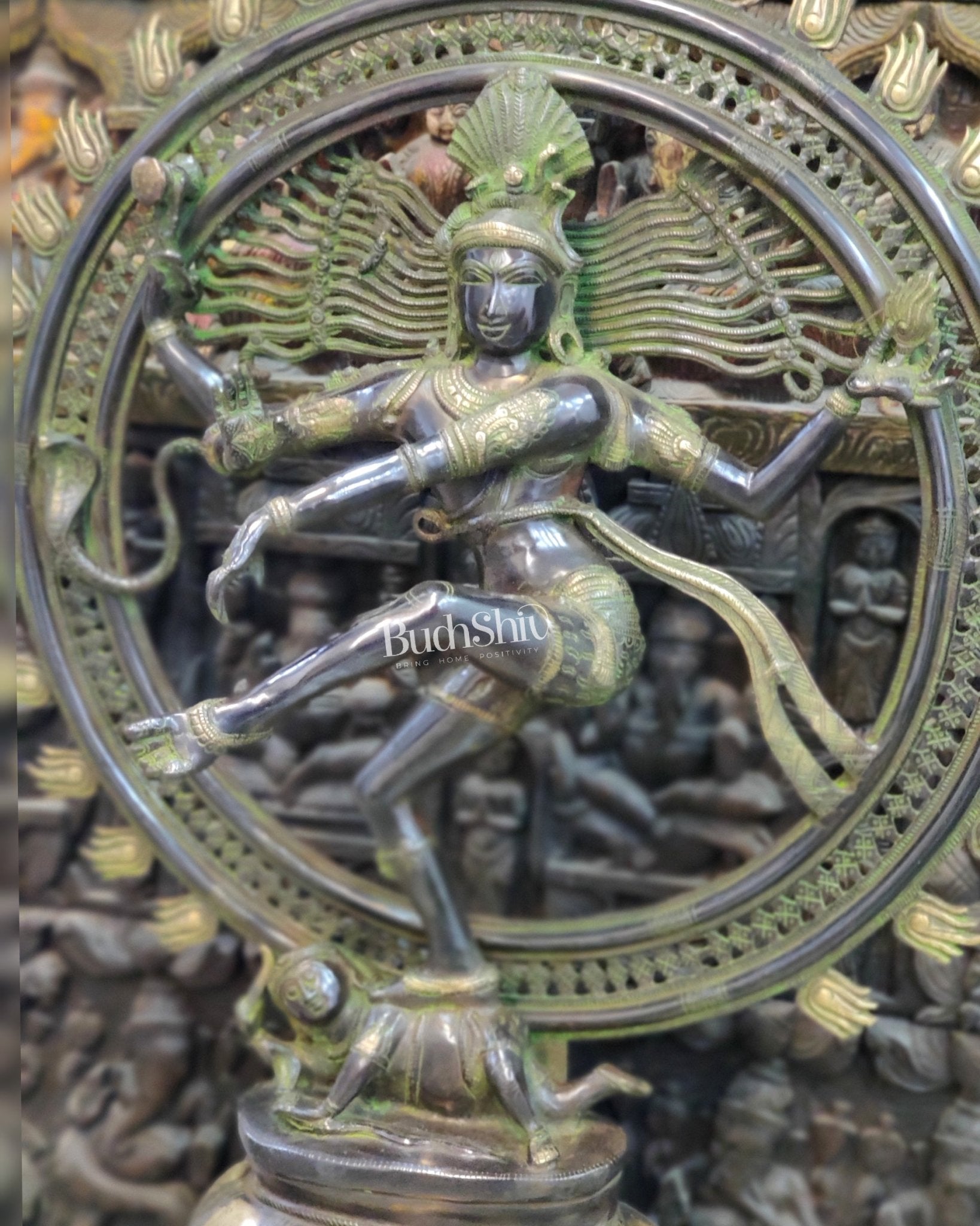 Large Handcrafted Superfine Brass Nataraja Statue - 42" Height