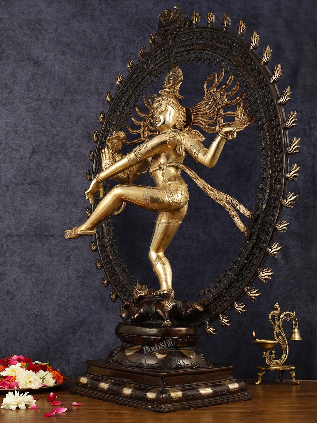 Large Handcrafted Superfine Brass Nataraja Statue - Height 36"