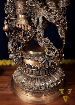 Large Lord Krishna Superfine Brass Sculpture - 48 inch, 75 kg