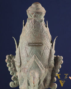 Large Lord Vishnu Face – Indonesian Bronze Handcrafted Sculpture