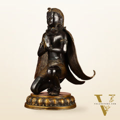 Large Pure Brass Garuda Statue - Black Permanent Heat Treated Finish, 21" Tall, 16kg