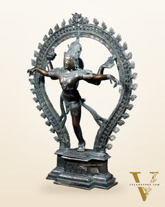 Large Pure Brass Nataraja in Ananda Tandava – 34.5"