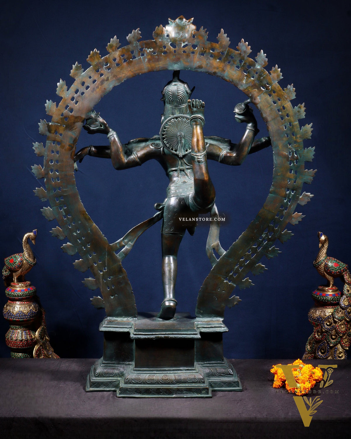 Large Pure Brass Nataraja in Ananda Tandava – 34.5"