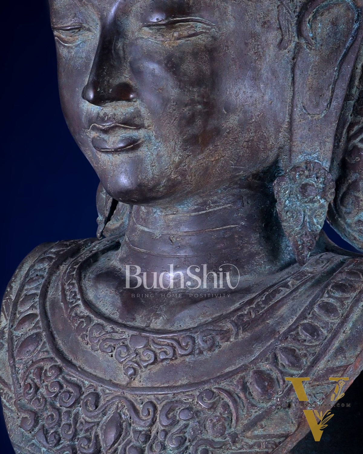 Large Shiva Face Head statue – Lost Wax Method 32"