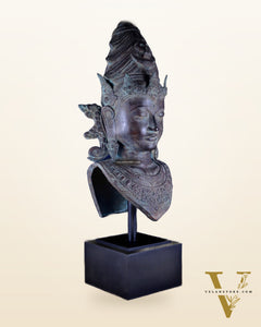 Large Shiva Face Head statue – Lost Wax Method 32"