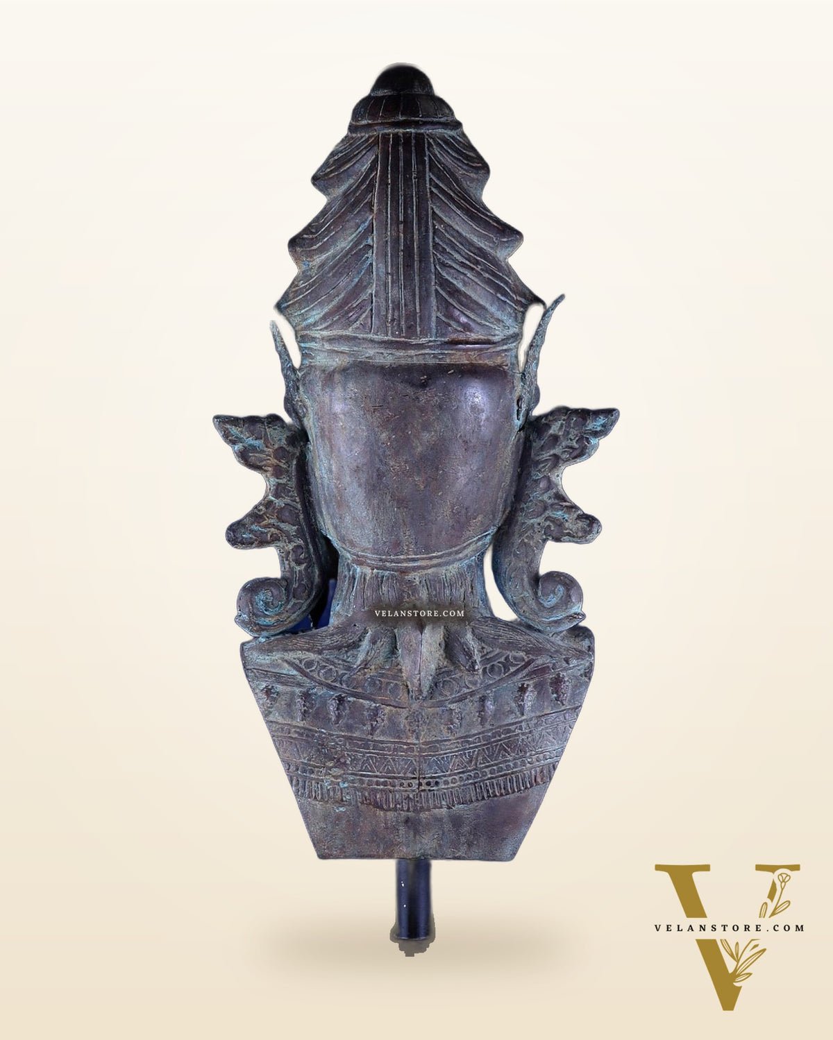 Large Shiva Face Head statue – Lost Wax Method 32"