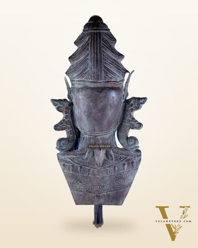 Large Shiva Face Head statue – Lost Wax Method 32"