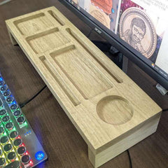 Woodensure Premium Large Wooden Desk Organizer for Executives, Employees, Clients & Corporate Gifts