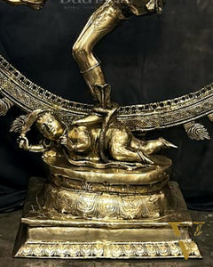 Larger-than-Life Brass Nataraja Statue - 73" Height/ 6 feet