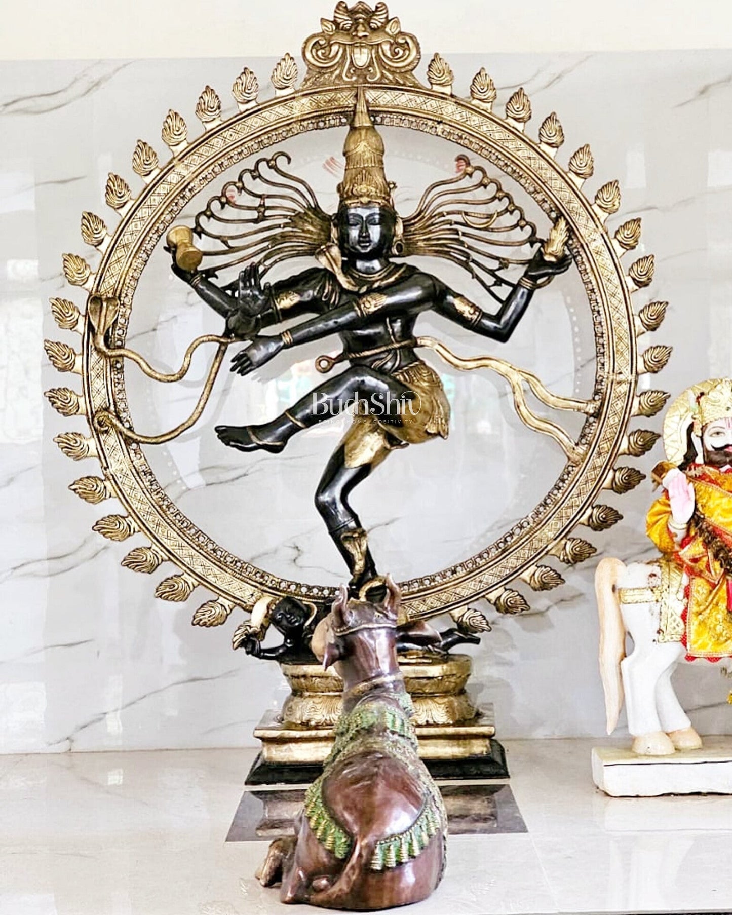 Larger-than-Life Brass Nataraja Statue by BudhShiv – 73 Inches, 150 Kg Masterpiece