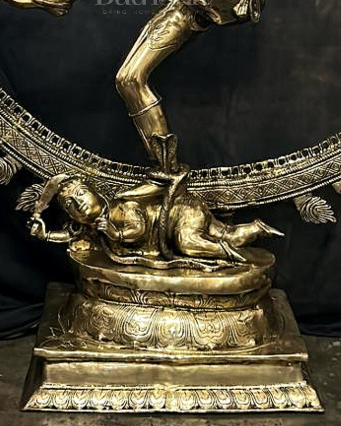 Larger-than-Life Brass Nataraja Statue - 73" Height/ 6 feet