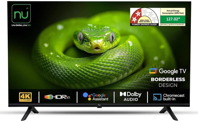NU 139.7 cm (55 inch) Ultra HD (4K) LED Smart Google TV with Mount (LED55UGNX)