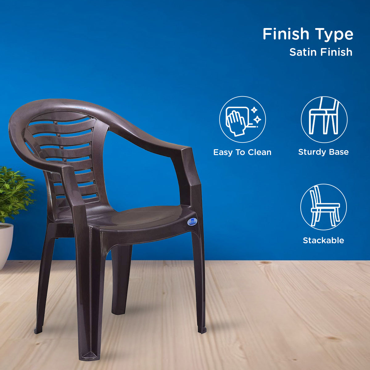 Nilkamal CHR2155 Plastic Arm Chair