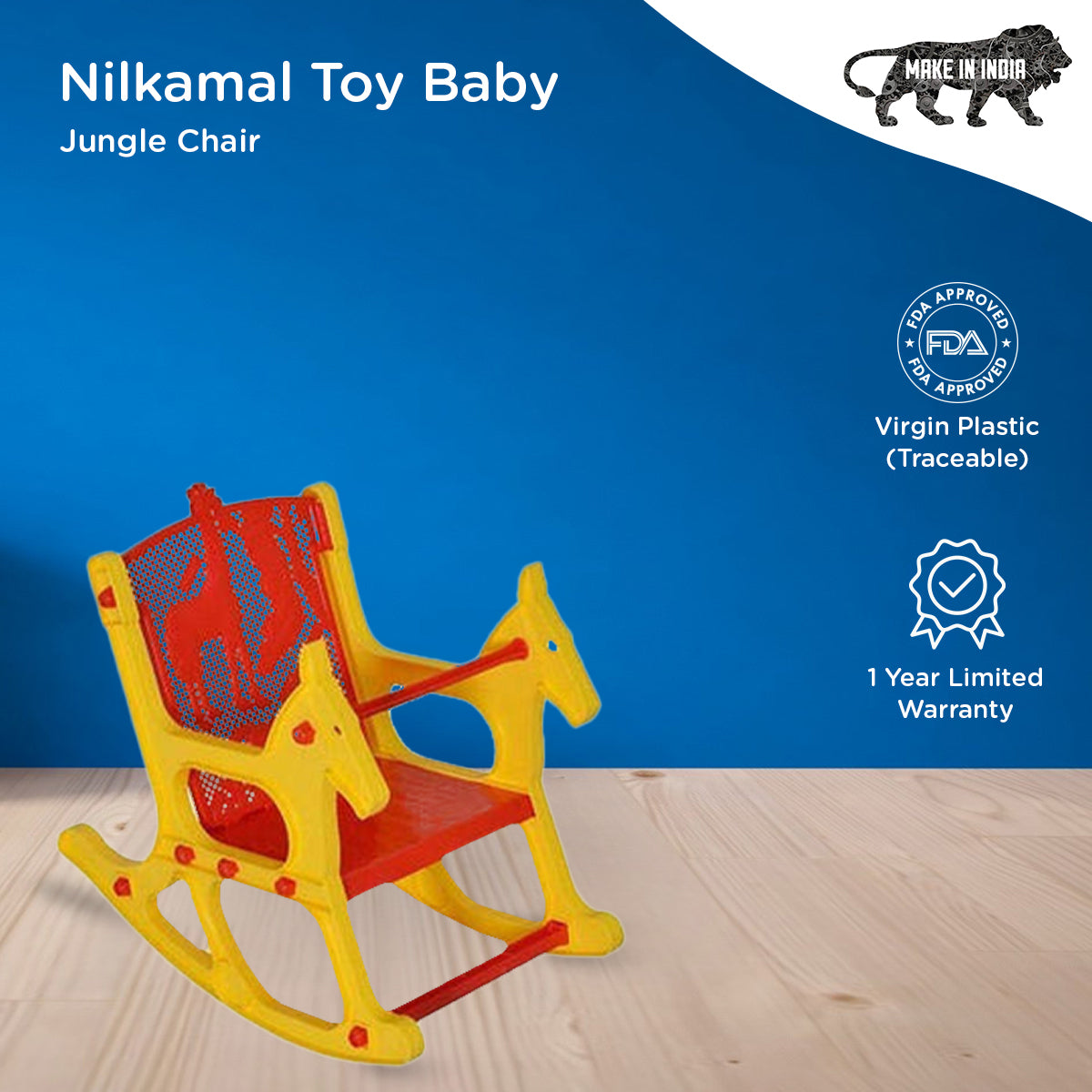 Nilkamal Toy Jungle Plastic Baby Arm Chair