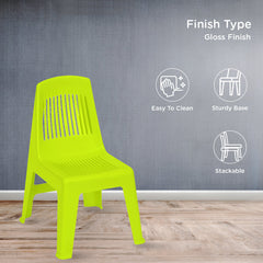 Nilkamal CHR5027 Plastic Baby Armless Chair (Spring Green)