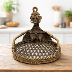 Bhunes Brass Dogra Art, Pital Bowl,Brown, 4 Inch, 1 Piece