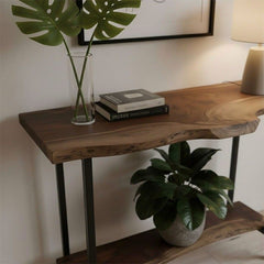 Timber Wooden Live Edge Console Table