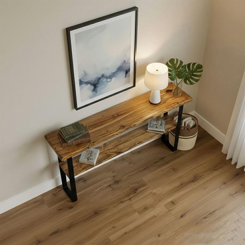 lumber Wooden Live Edge Console Table