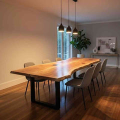 Live Edge Dining Table With epoxy Design, Kitchen Table, Conference Table, Farmhouse Table, Office Table