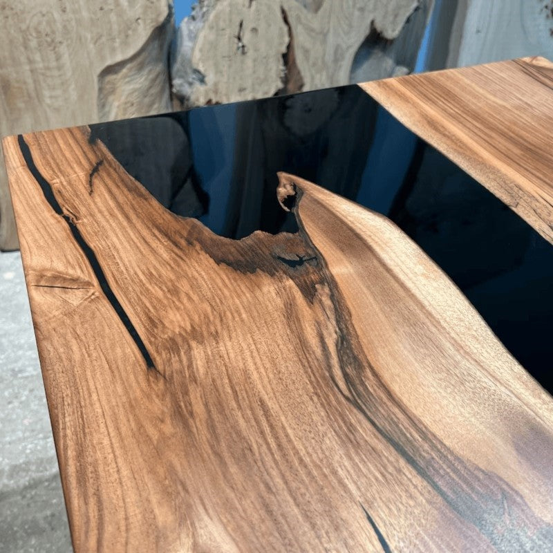 Modern Live Edge Epoxy Resin Office Desk